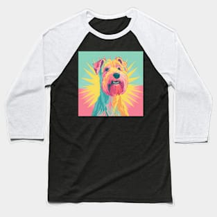 Soft-coated Wheaten Terrier in 80's Baseball T-Shirt